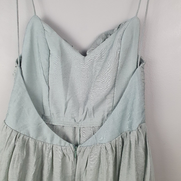 ANGEL BIBA Flowy Romper Low Back Spaghetti Strap Sage Green Women's‎ Size 10 - Picture 6 of 9